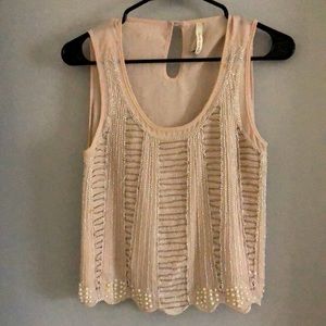 Paper Crane Beads & Pearls Top